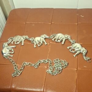 Silver Elephant Chain Belt